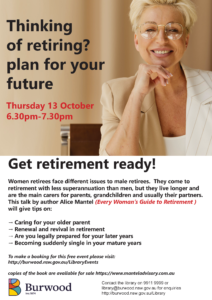 Pic for Author talk: Get retirement ready
